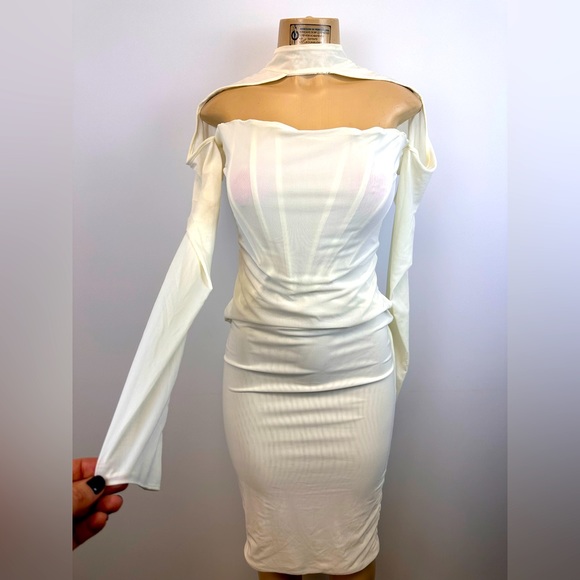 House of CB Dresses House Of Cb Milarose Mesh Corset Long Sleeve